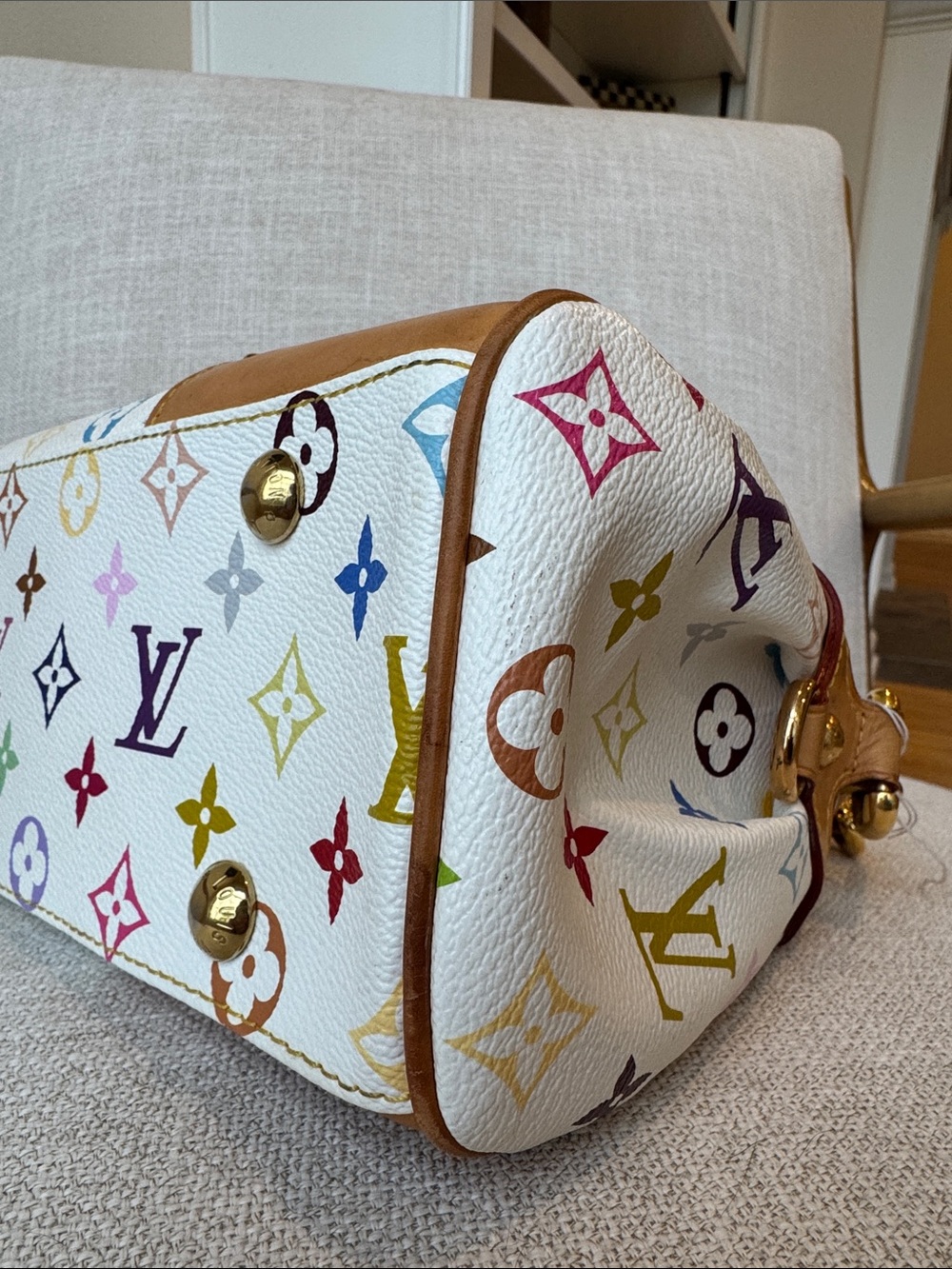 Louis Vuitton Monogram Murakami Multicolor Beverly MM White Authentic *rare* - Picture 5 of 17